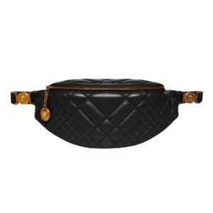 Versace Quilted Nappa Leather Icon Belt Bag Black